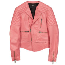 High quality lady pu leather jacket for wholesale